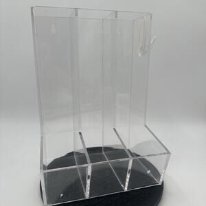 Acrylic 3 Section Organizer- Three Compartment Storage Clear Container